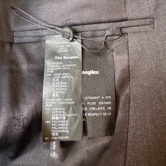 The Kooples Dark Grey Blazer Size 36 (women's medium) - Picture 6 of 8